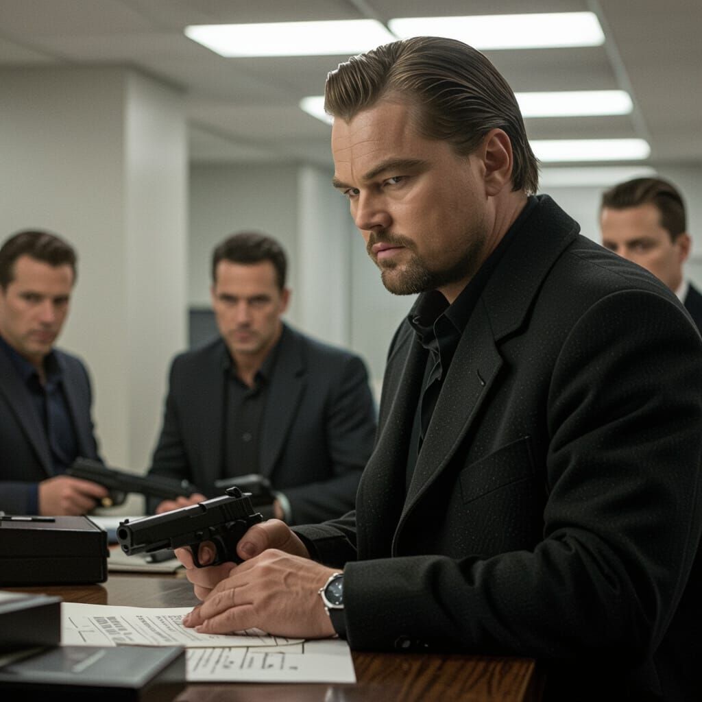 Leonardo DiCaprio Plans Heist in Neo-Noir Style