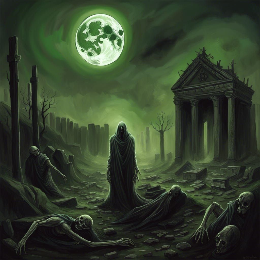 Death Metal Undead Horror in Bleak Landscape