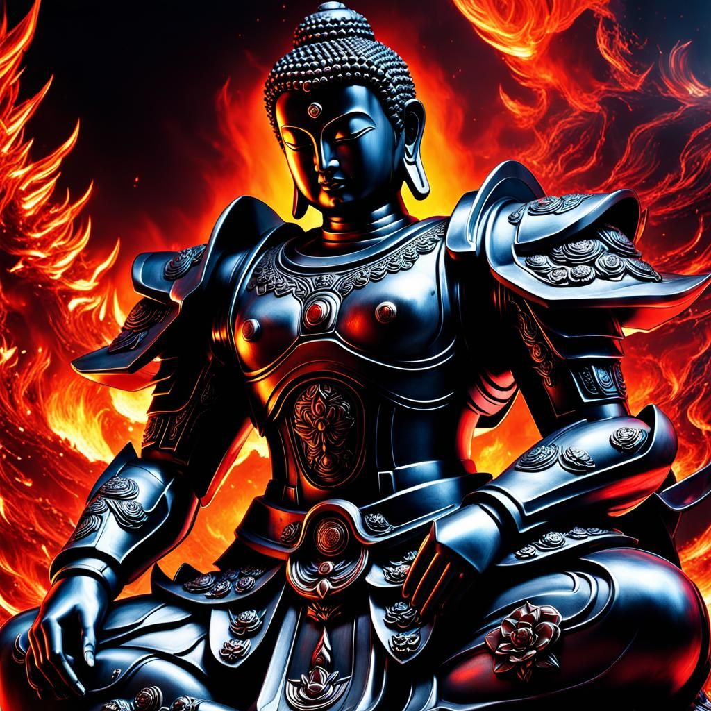 Buddha, Gundam, in hell