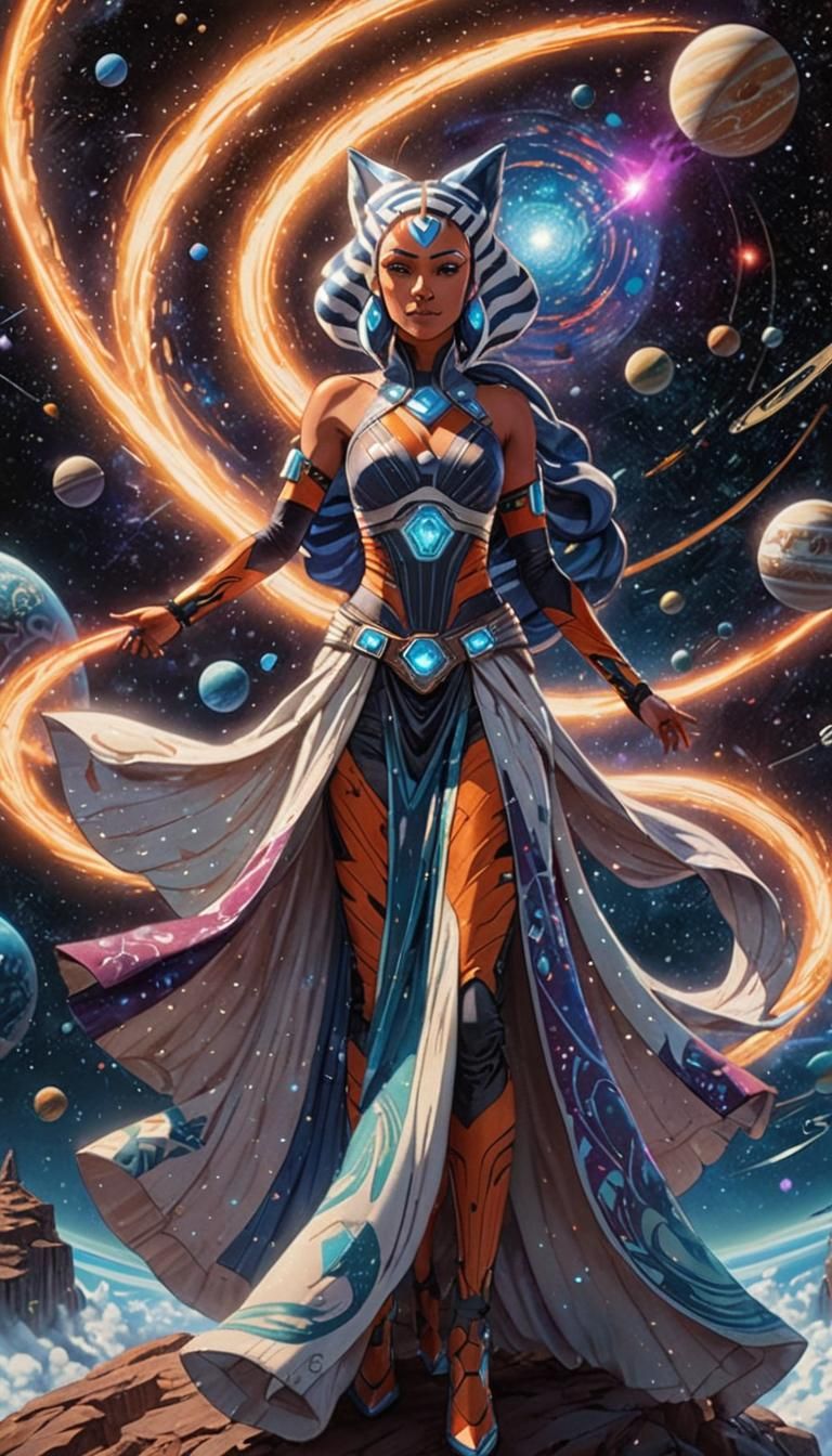 Ahsoka Tano as Cosmic Goddess in Dreamscape
