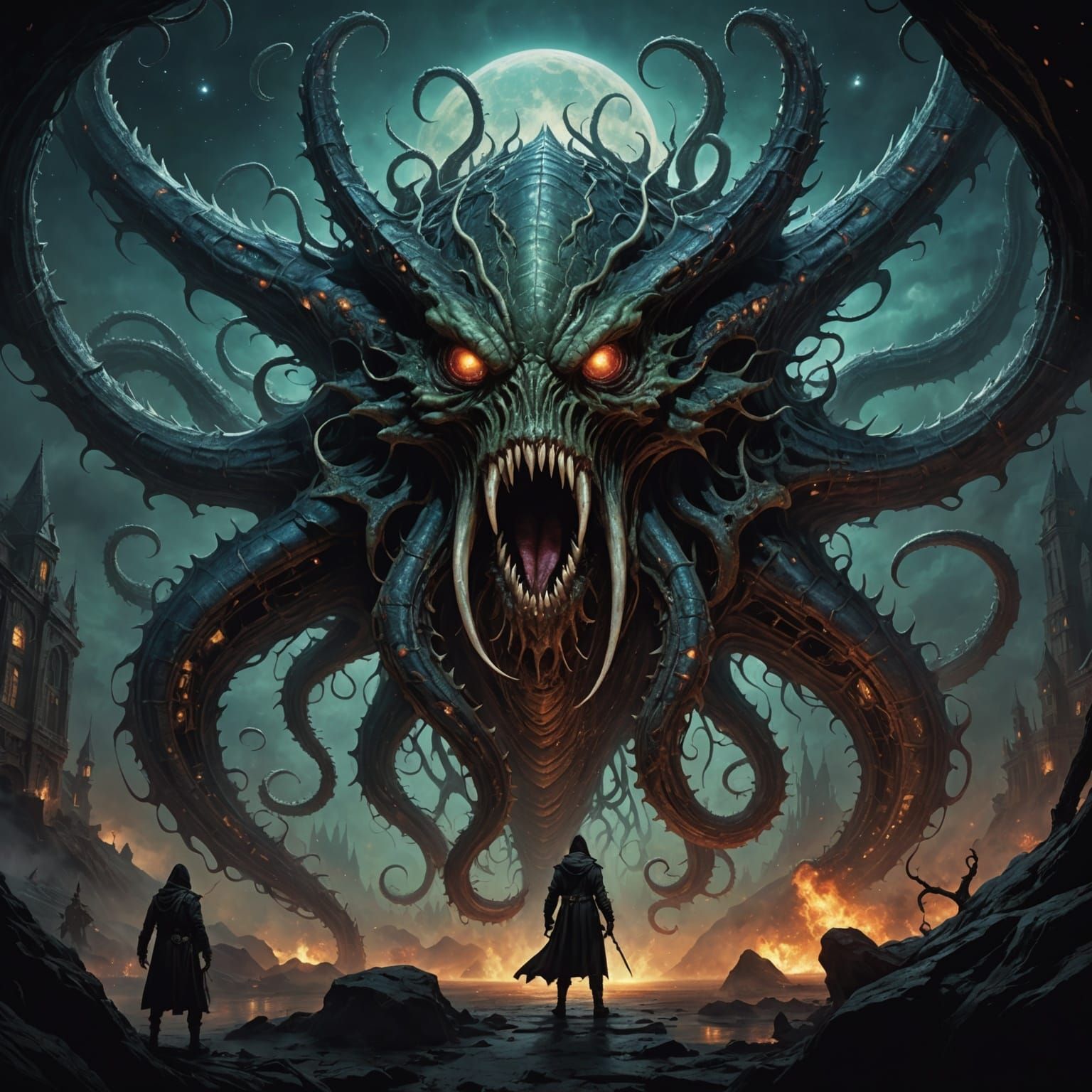 Colossal Horror: Amalgamation of Tentacles and Wings