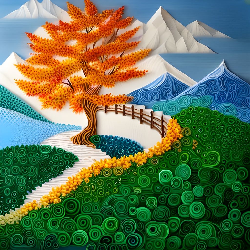 Seasons Evolution in Paper Quilling Art