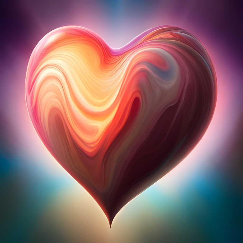 Radiant Heart Bursting with Joyful Laughter