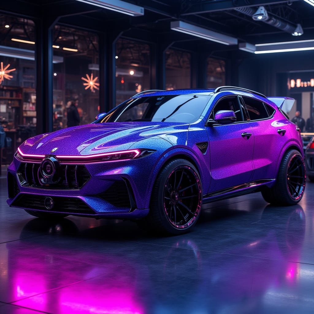 Chopped & Slammed SUV with Spectral Gradient Paint