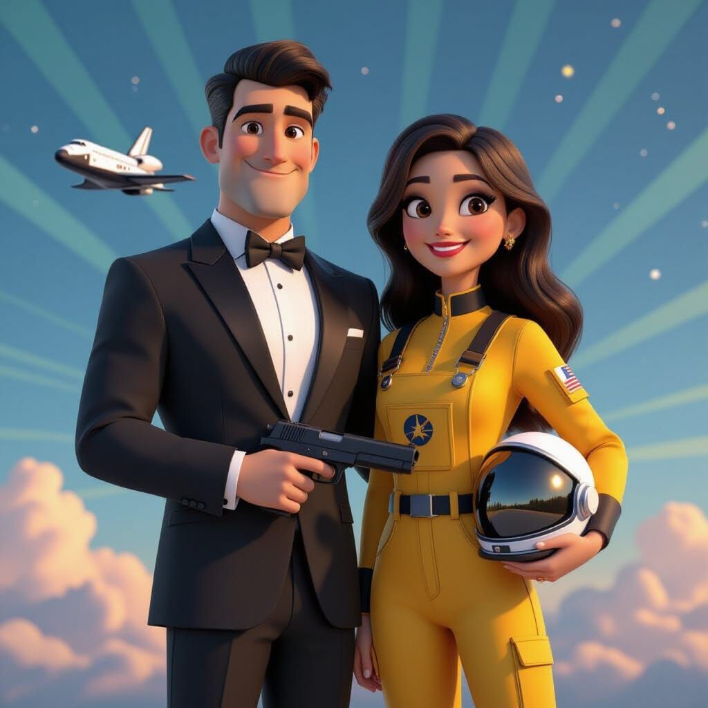 Pixar Style Space Adventure with Astronauts