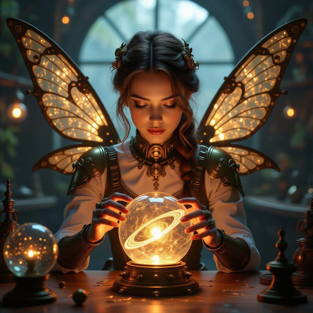 Steampunk Woman Builds Miniature Universes with Mechanical W...