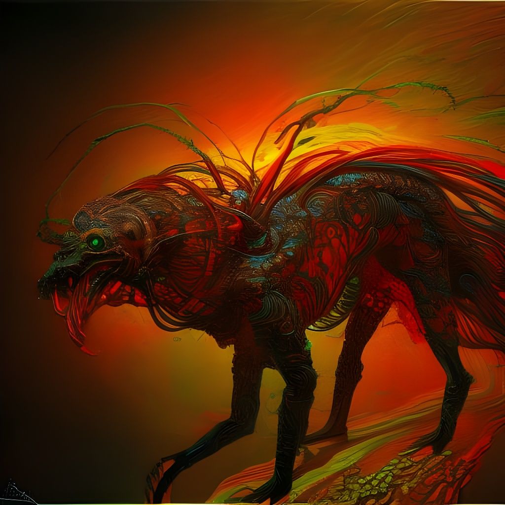 Wolf Jellyfish Centipede Hybrid: A Horrific Vision