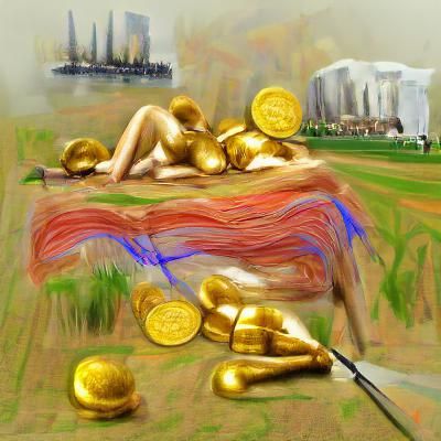 Gold-Pegged Economy: An Impressionistic Concept Art