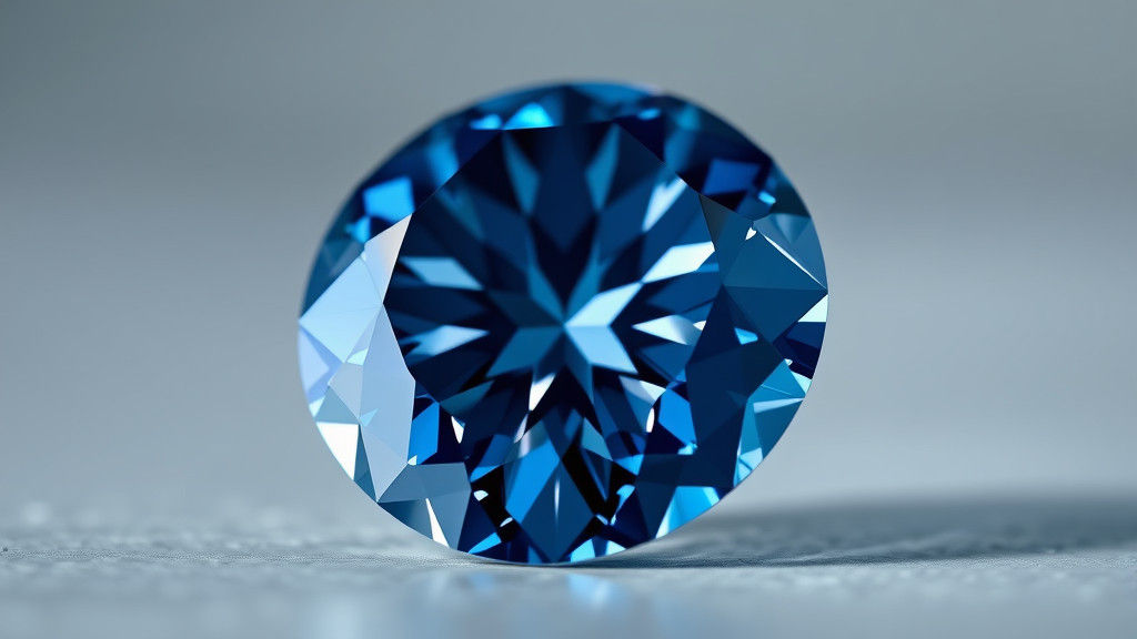 Detailed Blue Diamond Still Life in 8K