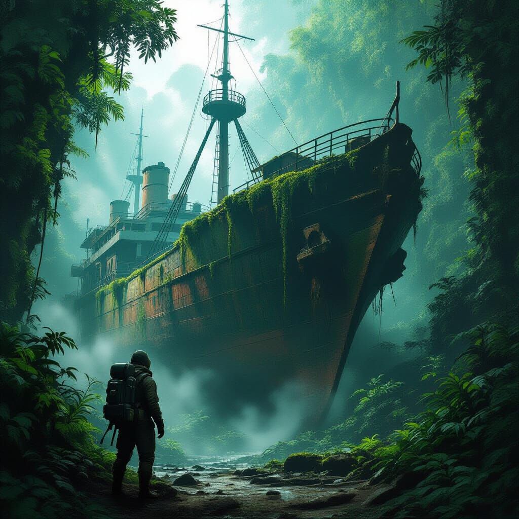Adventurer Discovers Giant Jungle Ship