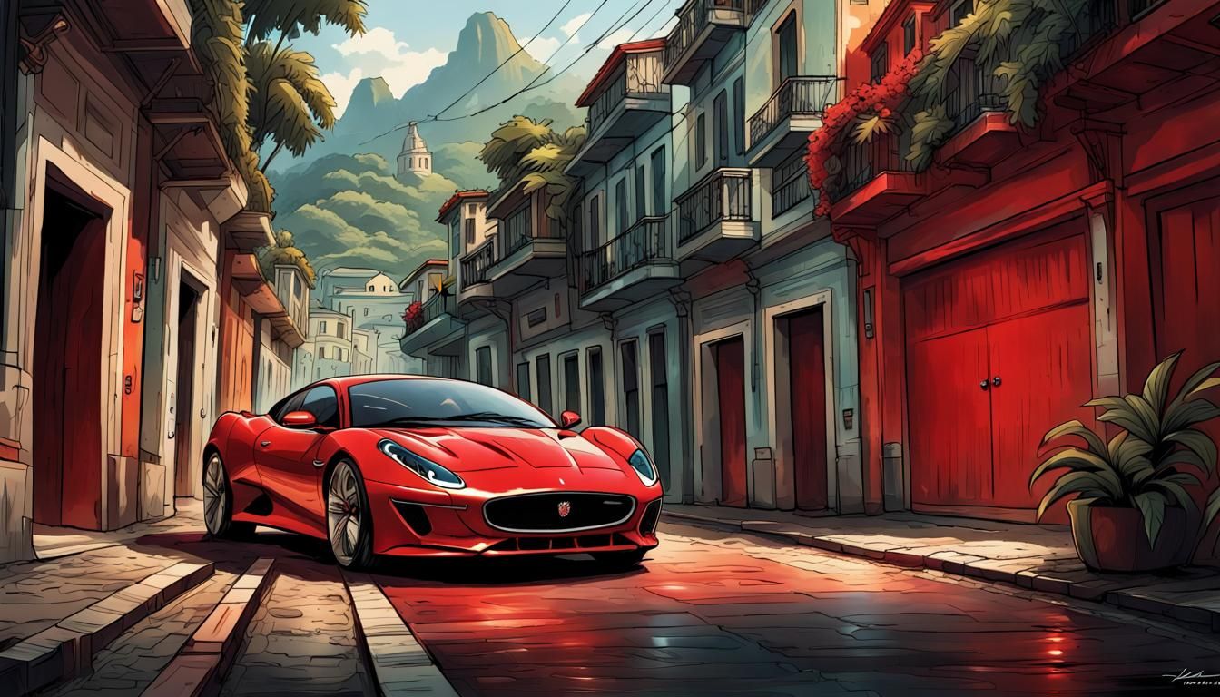 cardesign red Jaguar Ferrari