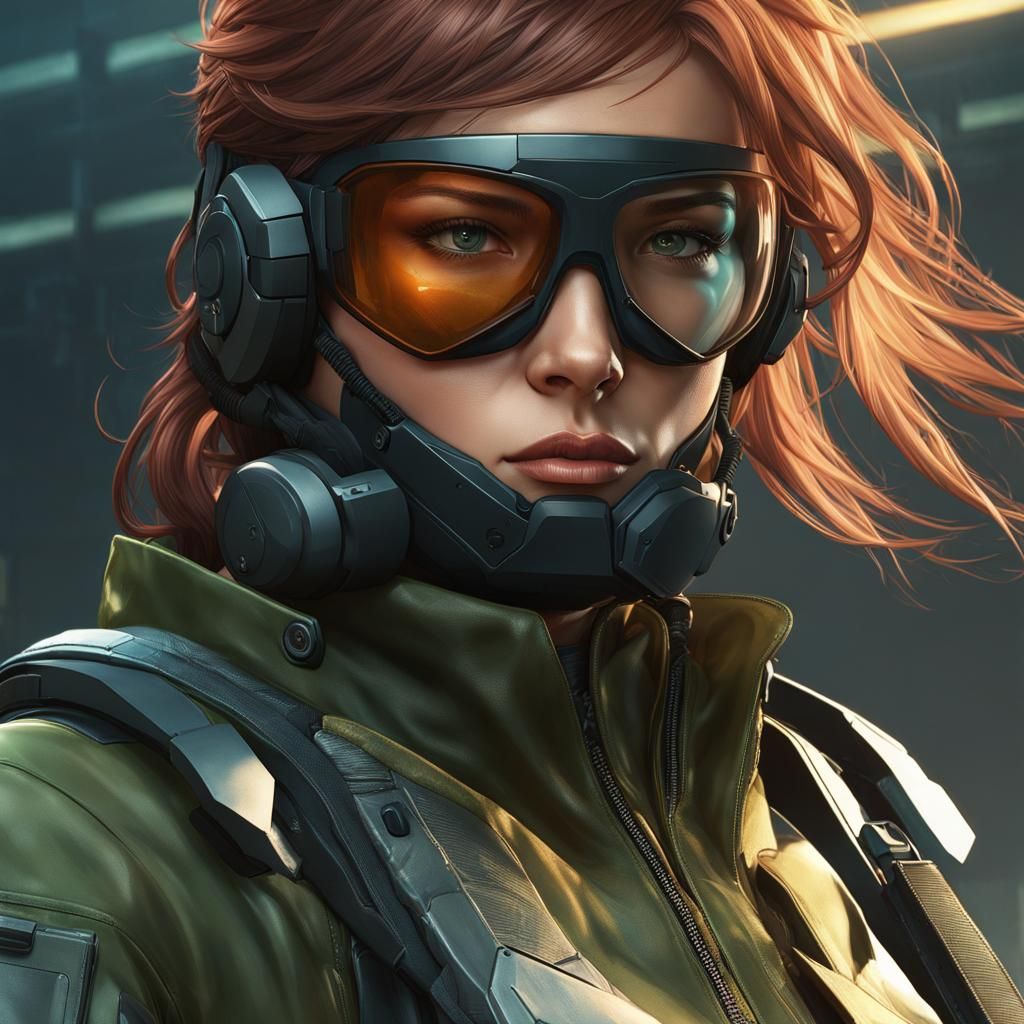 Female Spy in Tactical Suit, Detailed 3D Portrait