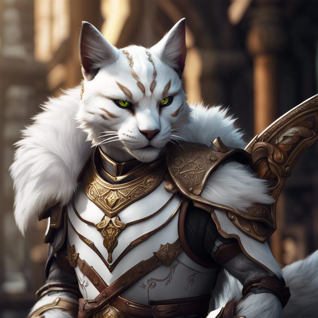 Tabaxi Paladin Character Art in High Resolution