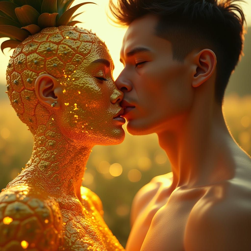 Mesmerizing Hybrid Goddess Shares a Dreamy Kiss with a Chise...