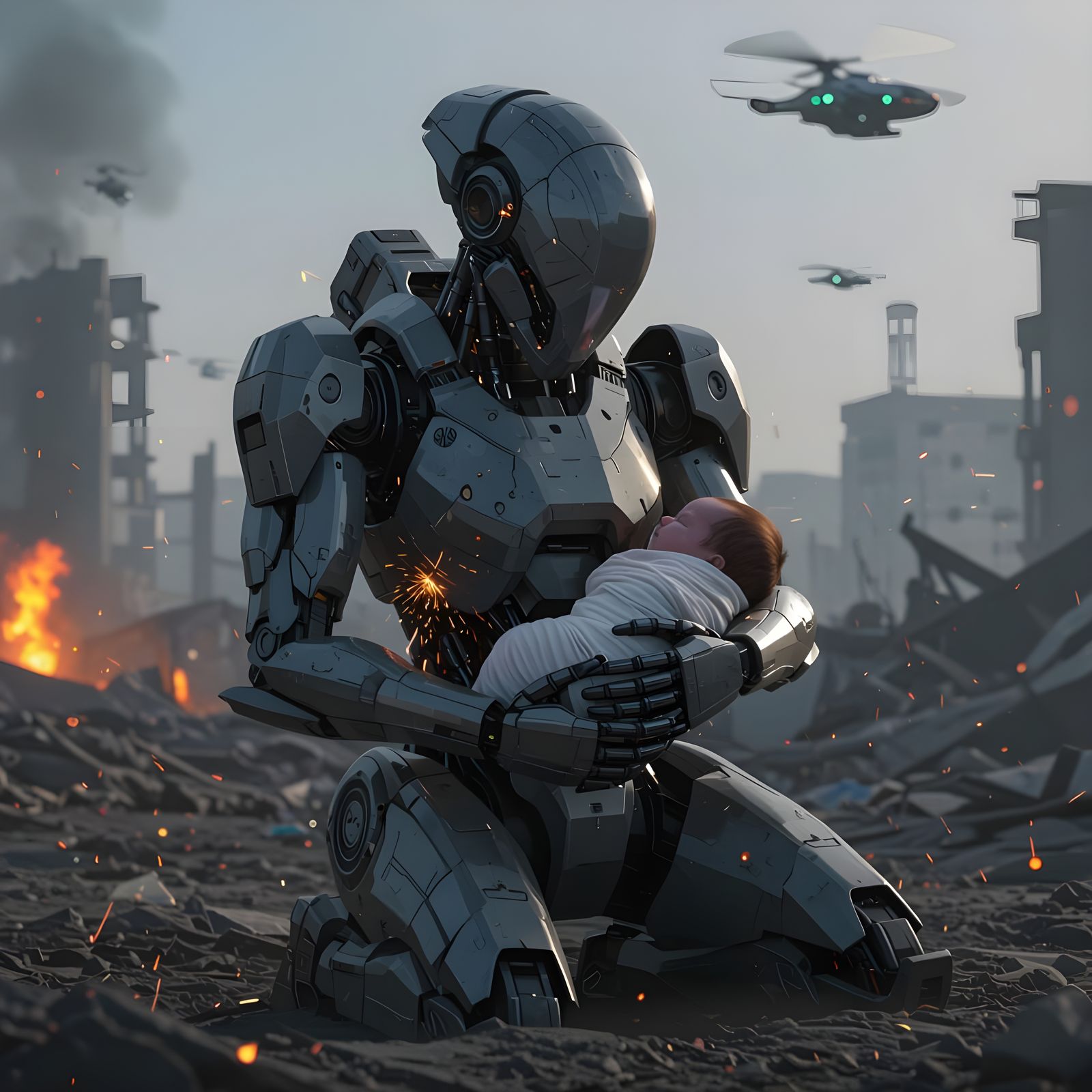 Mech Protector: Tenderness in a Sci-Fi Warzone