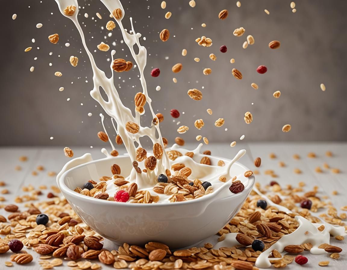 Muesli Splash: Dynamic Food Photography