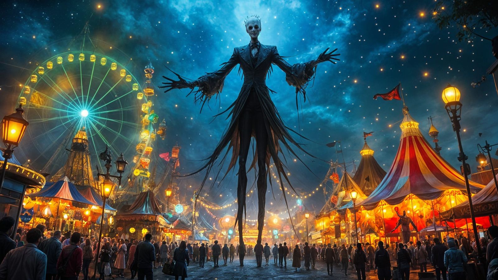 Wicked Carnival Circus with Slenderman Ringleader