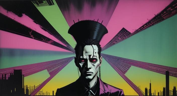 Disturbing Demonic Figure in Glitchcore Analog Horror