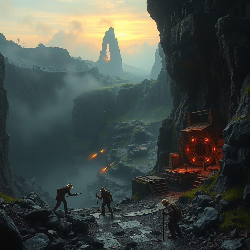 Misty Dawn Over Ravenstone Quarry