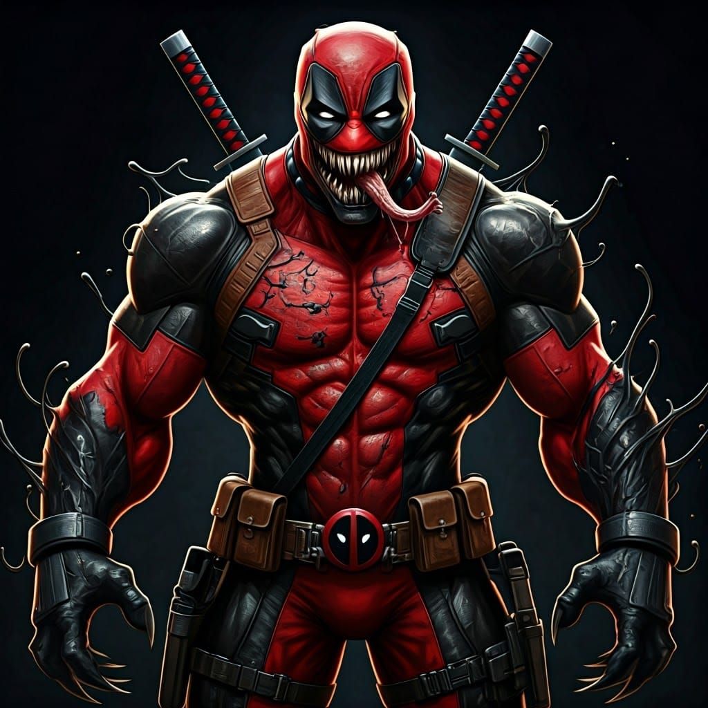 Menacing Venompool Fusion with Katanas and Claws