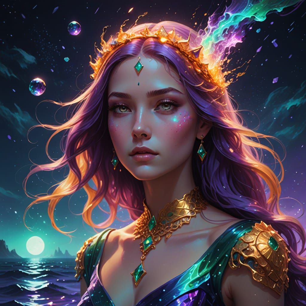 Meteor Princess in Dreamlike Fantasy Art