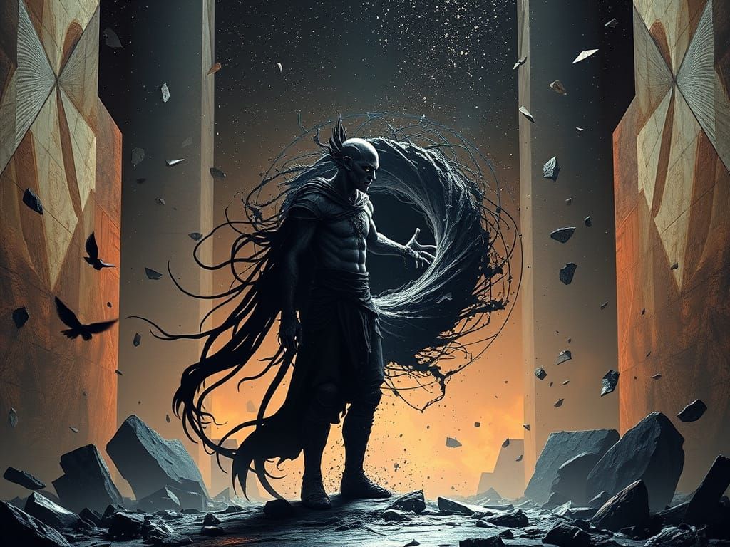 Lone Warrior in the Void Between Dimensions