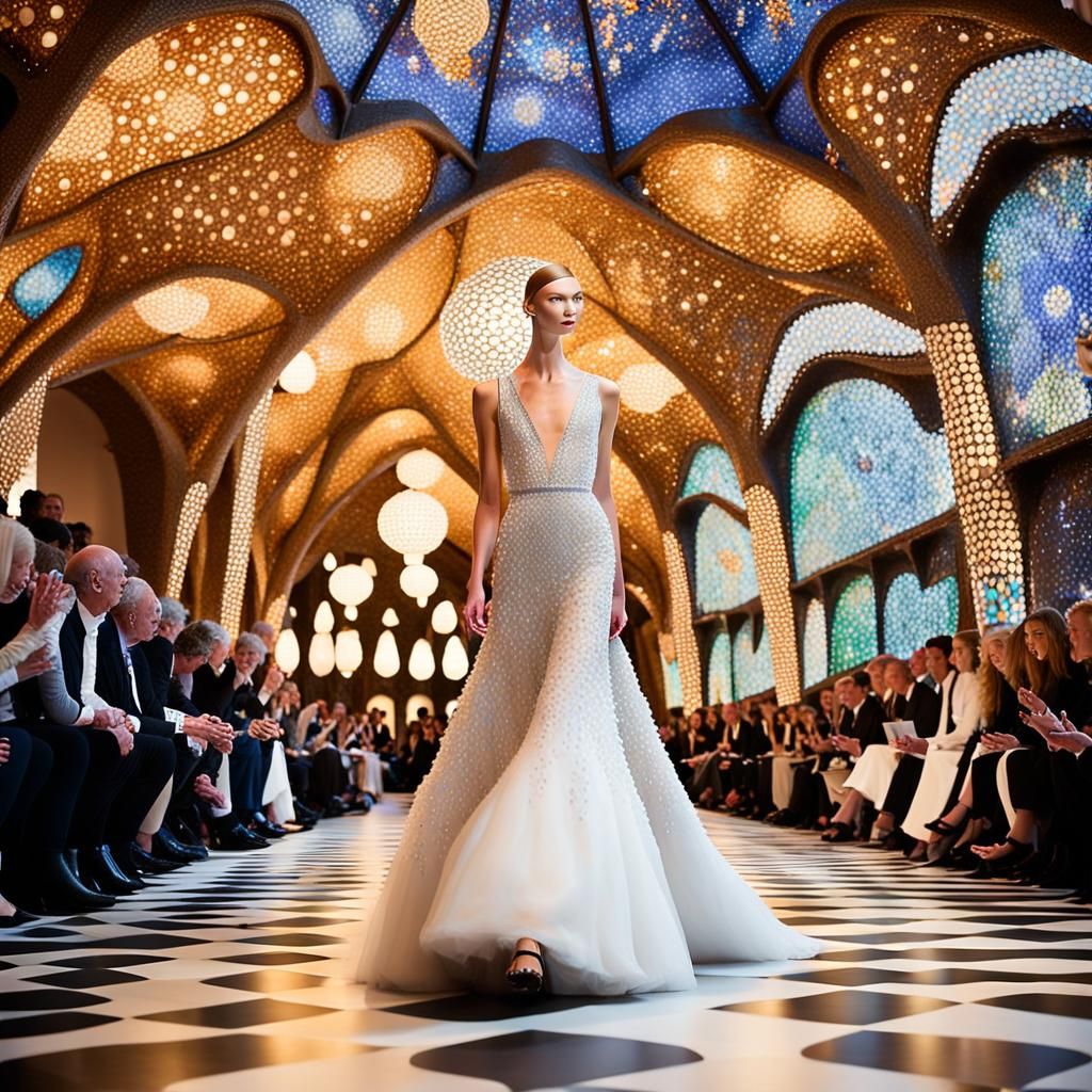 Karlie Kloss in Gaudi-Inspired Haute Couture Gown