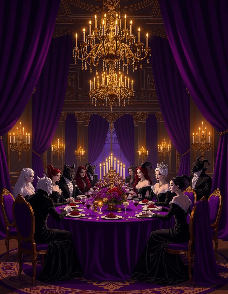 Vampires and Guests join the Table for the Feast