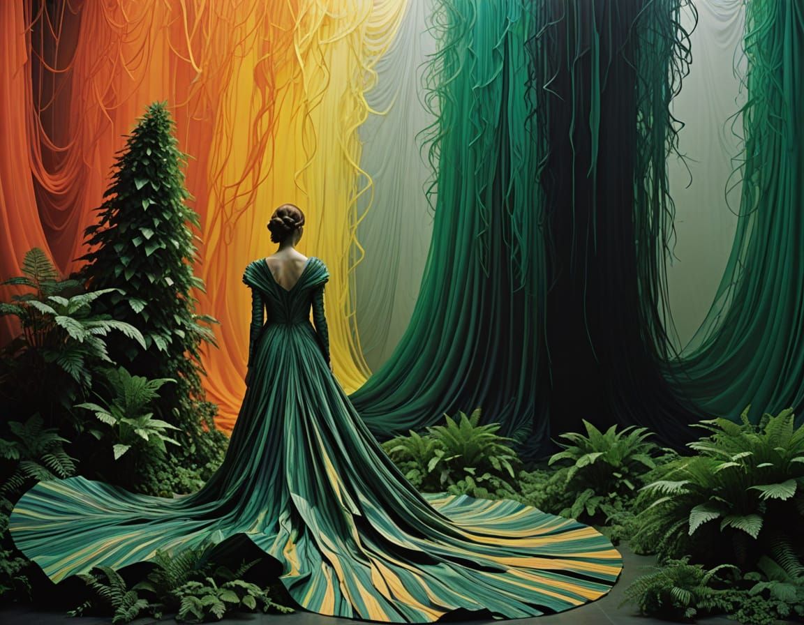 Actor Transforms into Luminous, Glitching Leaf Sculpture in ...