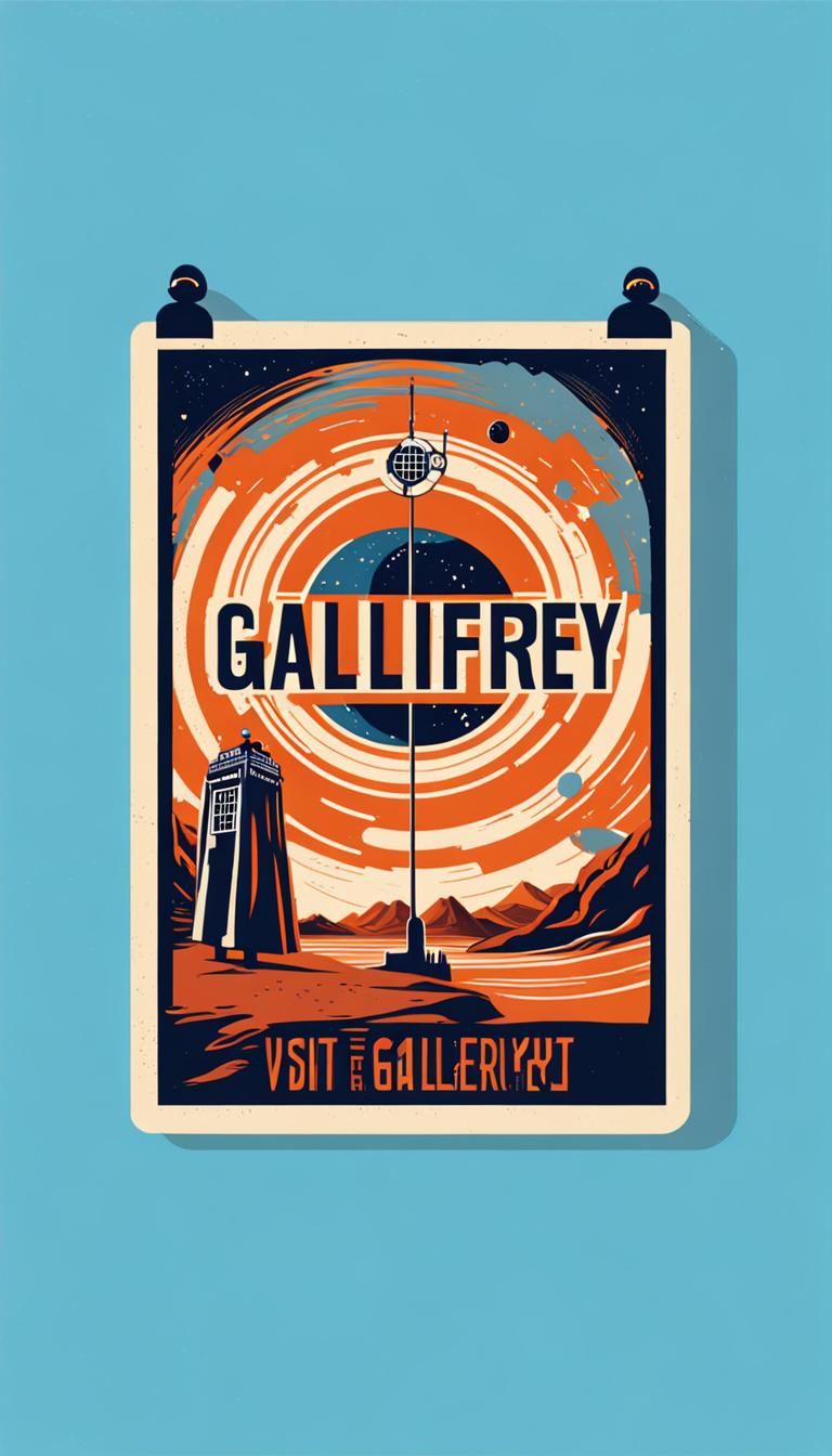 Visit Gallifrey: A Cyberman's Travel Poster