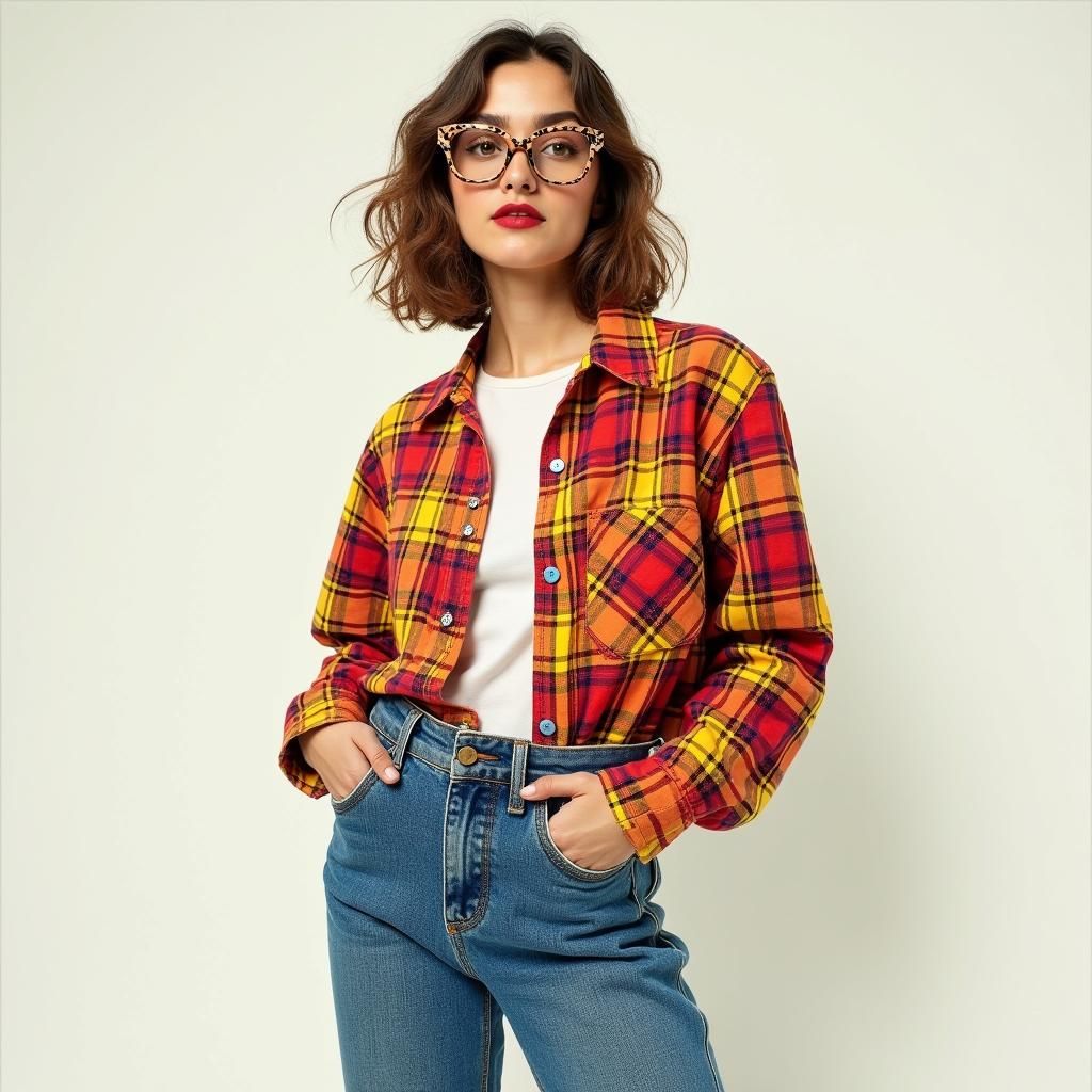 Woman in Mismatched Outfit Channels Awkward Chic