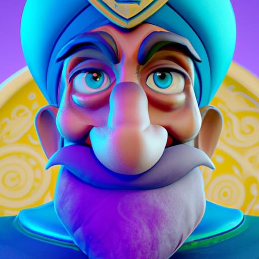 Supreme Leader of Iran in Pixar 3D Style