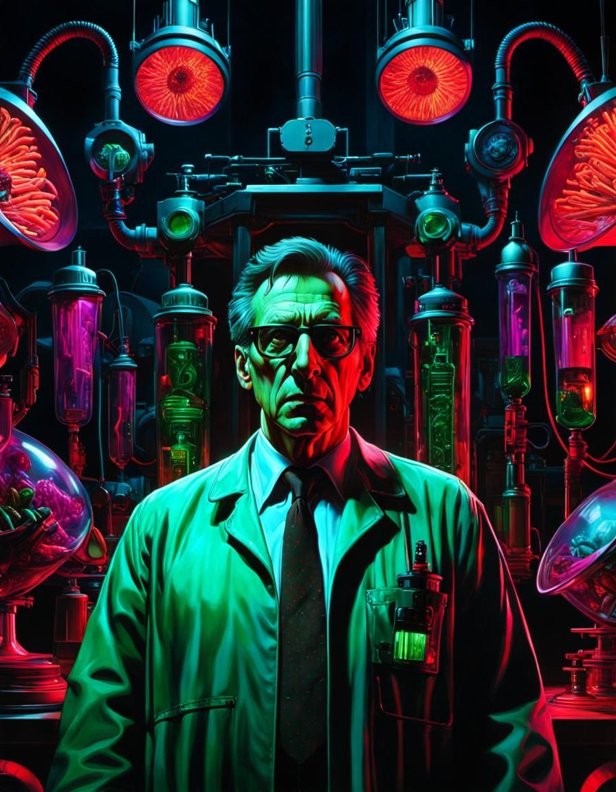 Nightmare Horror Re-Animator in Film Noir Style