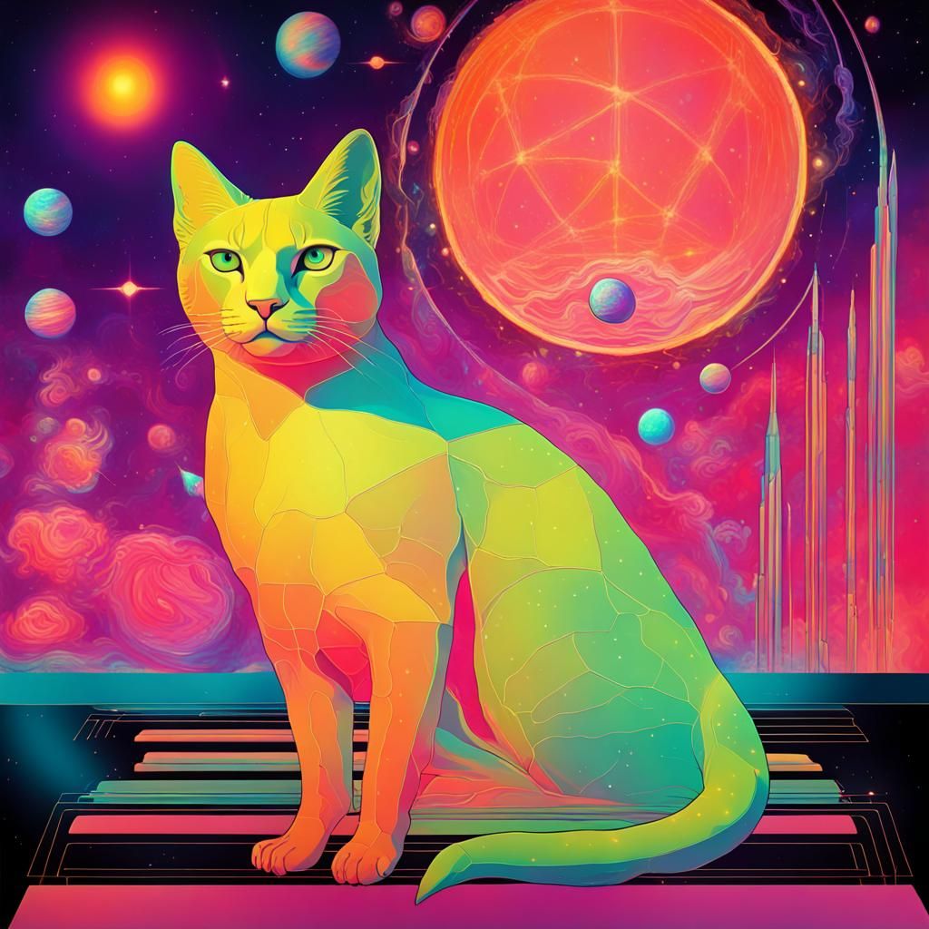 Holographic Cosmic Cat in Astral Mixed Media
