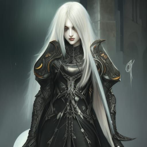 Gothic Vampire Knight Portrait in Heavy Armor