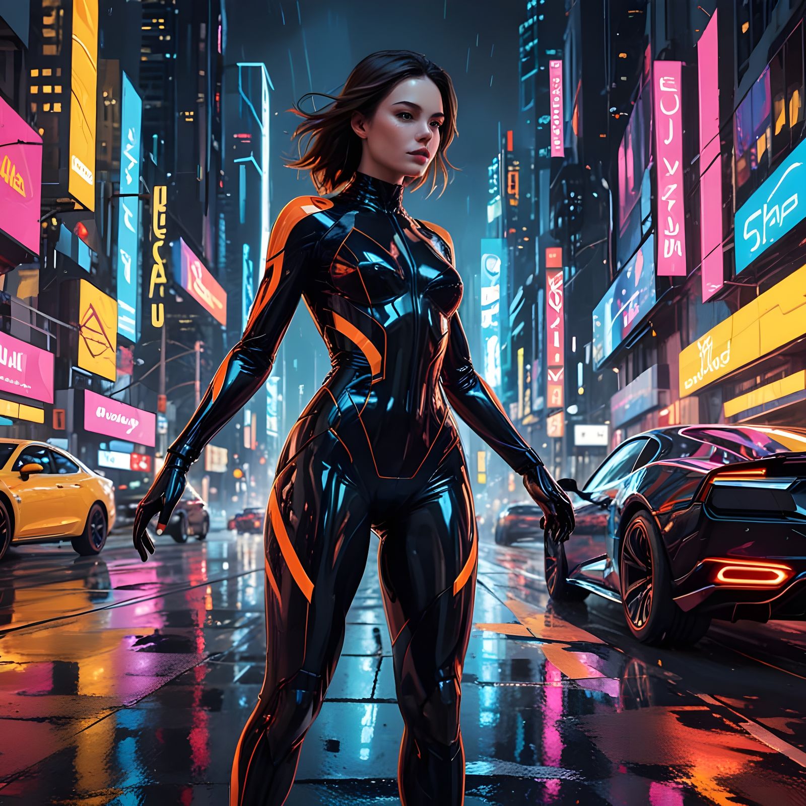 Rapid Cityscape in Vibrant Pop Art