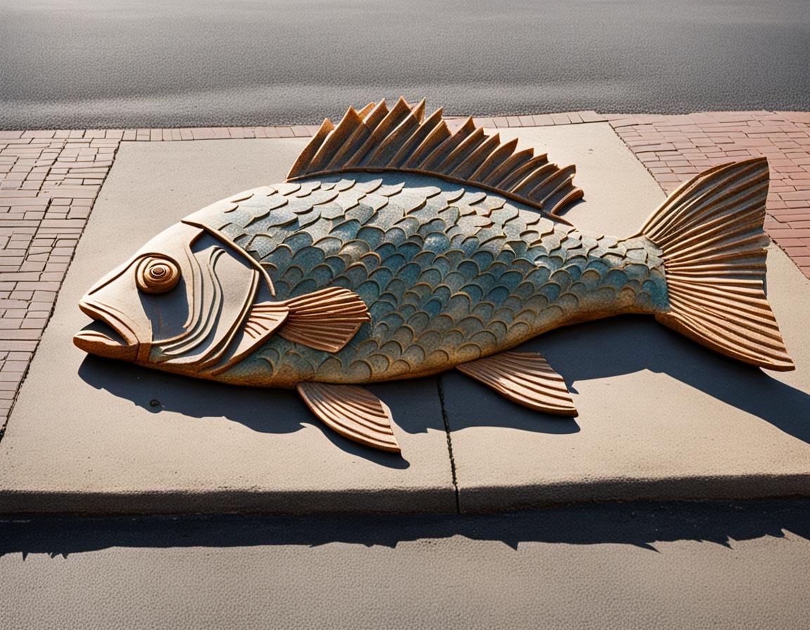 Sidewalk Fish: A Surreal Creation