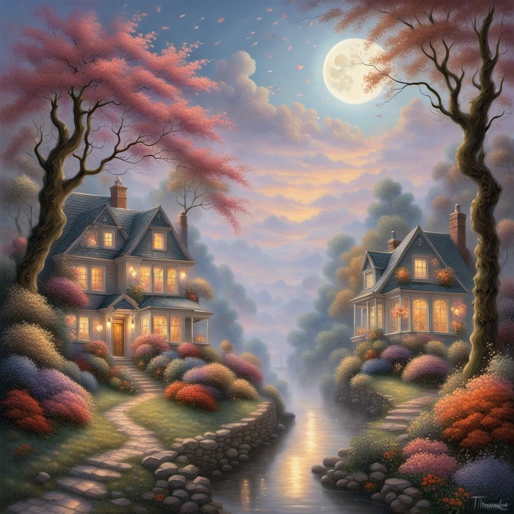 Autumn and Spring Faces in Ethereal Fantasy Style