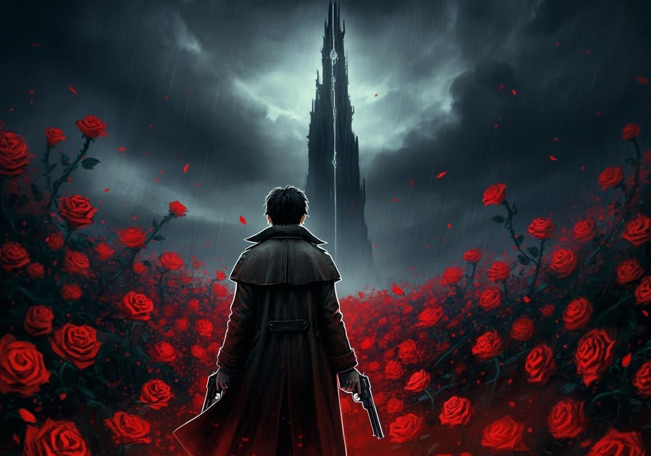 Gunslinger Roland Deschain and the Dark Tower