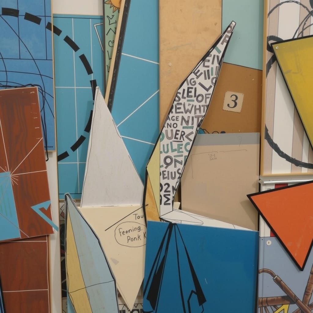 Abstract Collage in Modern Art Style