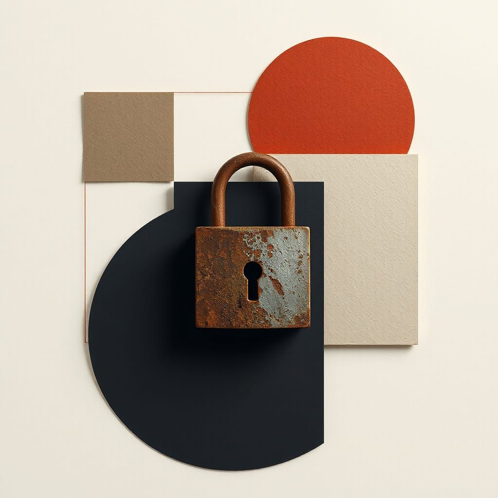 Minimalist Abstract Digital Artwork in Suprematist Style