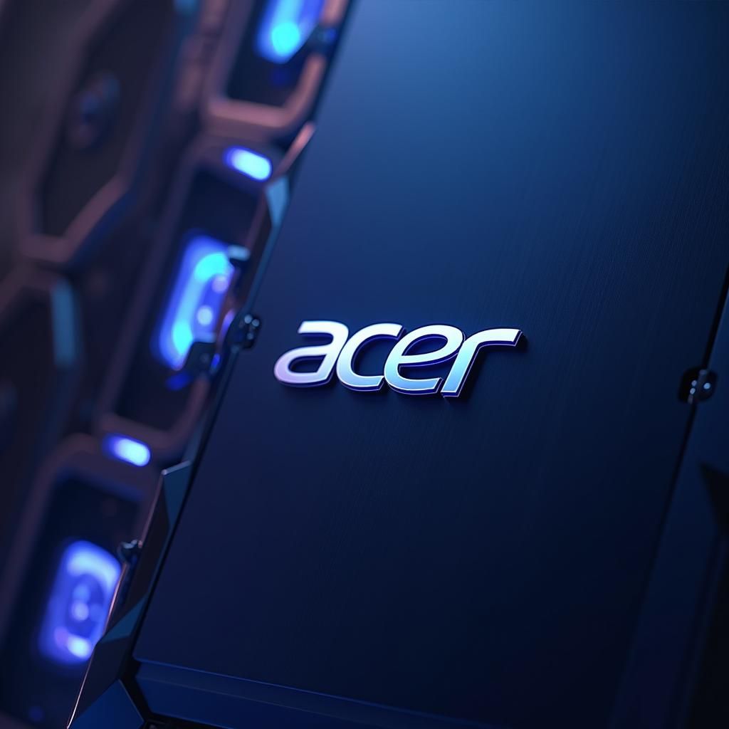 Majestic Acer Logo on Futuristic PC: Artstation Concept