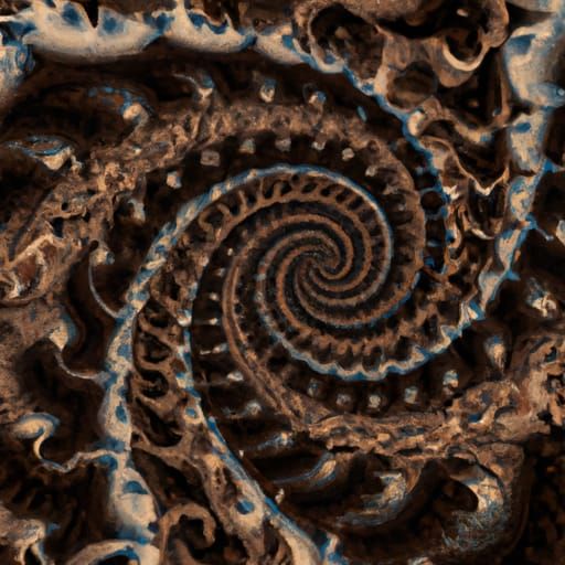 Psychedelic Spiraling Fractal in 8K Resolution