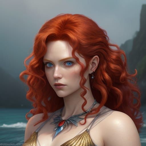 Vibrant Vampire Siren on the Irish Beach