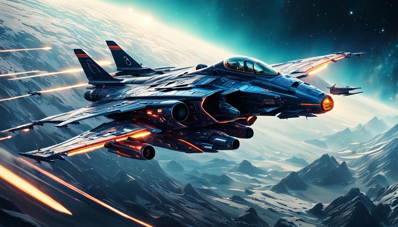 Galactic Racer in Digital Matte Painting Style