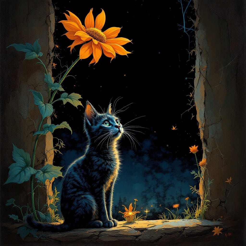 Whispers of Wonder in Moonlit Night