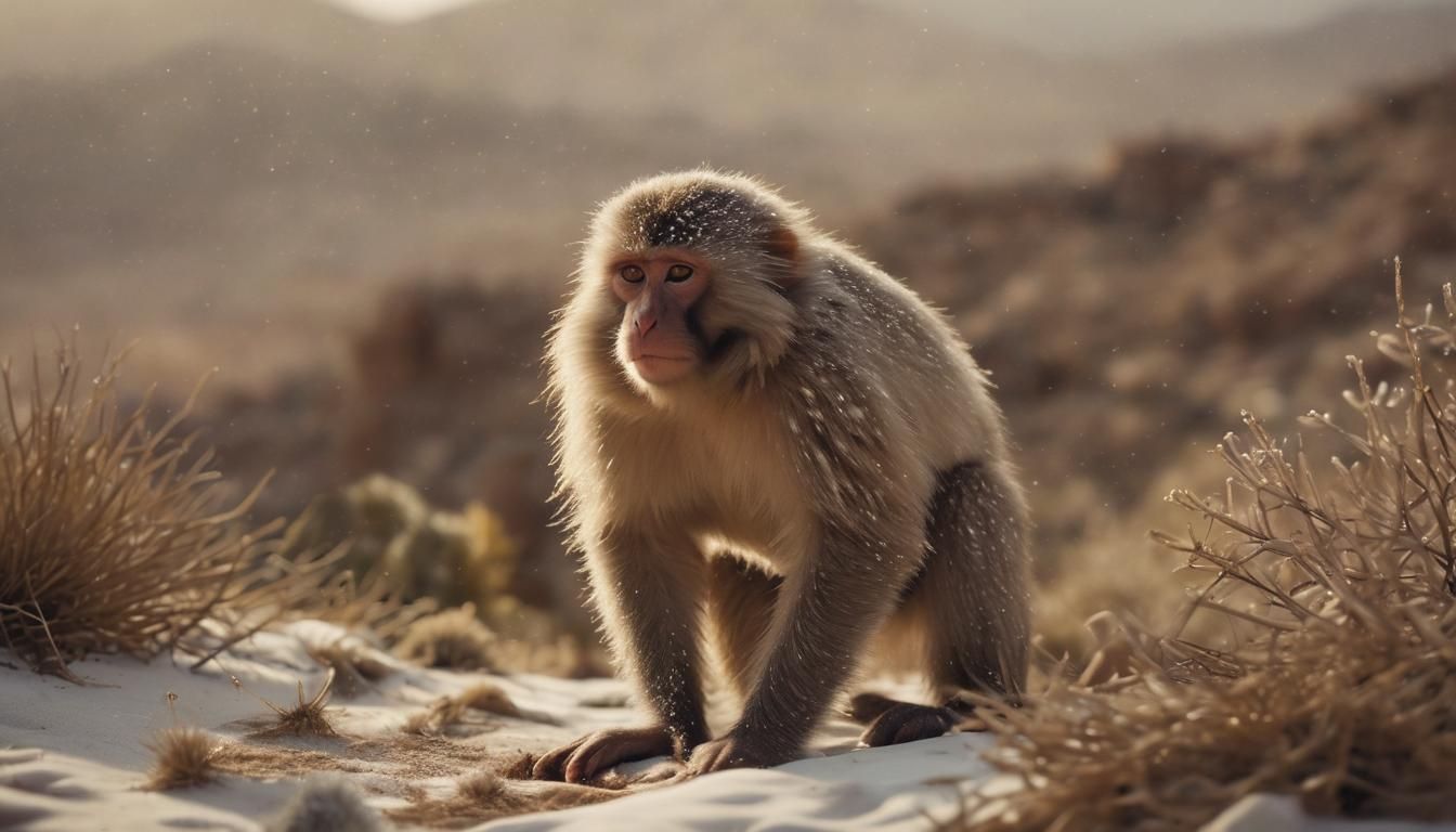 Epic Desert Winter Wonderland in Cinematic Style