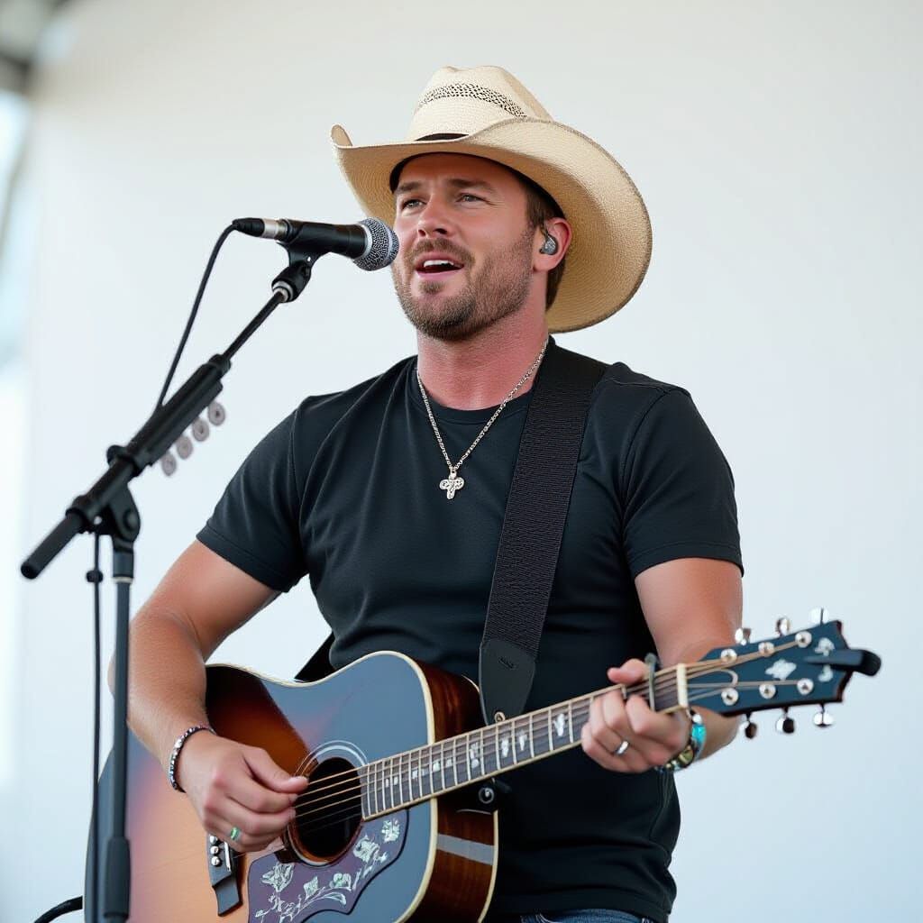 Morgan Wallen Plays Guitar On Stage