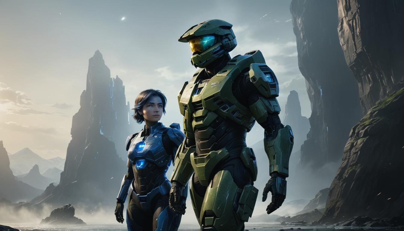 Master Chief and Cortana in Love: Halo Story