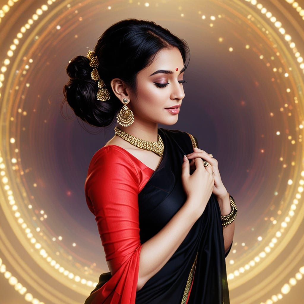 Bollywood Beauty in Vibrant Silk Saree